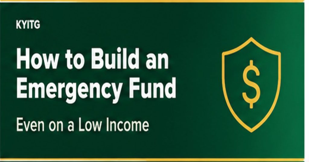how to build an emergency fund on a low income