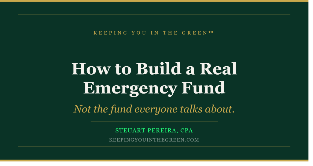 How to build a real emergency fund